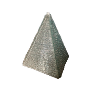 Vintage Glas En Ijzerdraad Pyramide Tafellamp 1968
