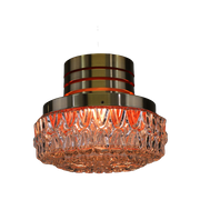 Carl Thore Lamp | Glas | 1972 | Oranje Accent | Vintage Hanglamp | Scandinavisch Design | Halverw
