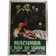 Grote Vintage Filmposter ‘Macumbra L’Isola Del Vampiri’ 1960