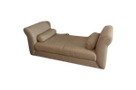 Crème Kleurige Leren Chaise Longe/Bank