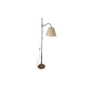 Vloerlamp - Leeslamp -Staande Lamp - Messing/Koper - Stoffen Kap.