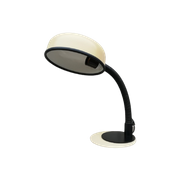 Vintage Bureaulamp Crème & Zwart