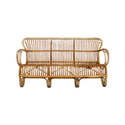 Midcentury Rotan 3 Zits Bank, Dutch Design, 1950