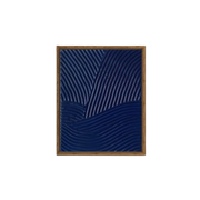 Schilderij Kunst Met Textuur “Wild Sea” Blauw | 30X40Cm In Houten Lijst