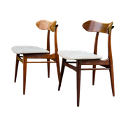 2 Wébe Kastrup Eetkamerstoelen