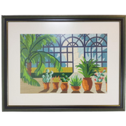 Postmodern Geborduurde Cactus Kas Lijst Bohemian Kleurrijk