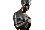 Karaktervol Borstbeeld Franse Buste Vrouw Gips 'Madame De Recamier'