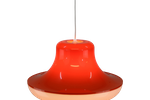 Stunning Orange Plastic Space Age Ufo Lamp - Massive - Belgian Design - 1970