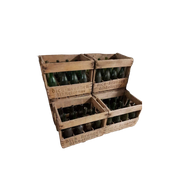 Oude Houten Krat, Flessenkrat Met 12 Wijnflessen 🍷