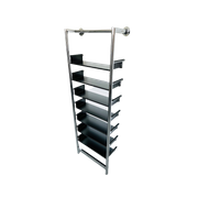 Metalen Design Wandrek Zwart Chroom