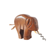 Vintage Kurkentrekker Teakhouten Olifant Beeldje