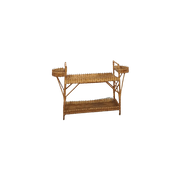 Rotan Vintage Plantenrek Met Houders