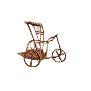 Vintage Rotan Riksja Fietsje Bamboe Bamboo Retro Lectuurbak