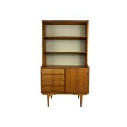 Scandinavisch Vintage Teak Fineren Boekenkast Vittan