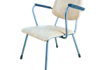 Vintage Armstoel Fauteuil Gispen Metalen Frame Skai 60S
