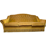 Vintage Okergele Zetel / Canapé / Couch