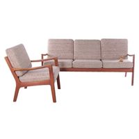 Set Teak 3-Zits Senator Bank & Stoel Van Ole Wanscher Voor Pj Furniture A/S,1960S,