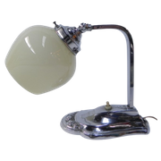 Art Deco Bureaulamp Met Verstelbare Kap