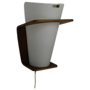 Philips Midcentury Nx 41 Plywood En Opaal Glazen Wandlamp Van Louis Kalff *** Philips *** Jaren 6