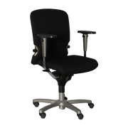 Haworth Comforto 77 Bureaustoel, Zwart Opnieuw Gestoffeerd, 3D Armleggers