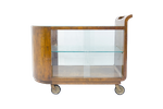 Serveerwagen - Antieke houten serveerwagen / theewagen met wielen