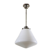 Antieke Art Deco Opaline Hanglamp
