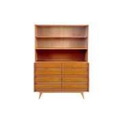 Vintage Driedelige U-453 Dressoir Kast Met Vitrine Van Jiri Jiroutek - Interier Praha