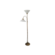 Vloerlamp - Staande Lamp - Matglas - Metaal - Leeslamp - Set