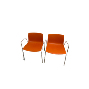 Arper Catifa Oranje Set Van Twee Design Modern Stoelen