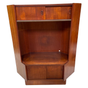 Vintage Hoekkast Wandmeubel Teak Fineer Jaren 60 Design
