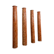 4X Zuil Groot Marmer Oranje Klassiek