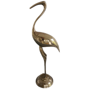 Vintage Messing Vogel Flamingo Kraanvogel Tcm Brass India