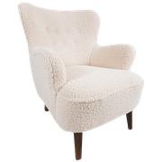 Artifort Theo Ruth Fauteuil Teddy Stof Ecru Beige