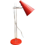 Red Aluminium Table Lamp By Josef Hůrka For Lidokov Boskovice Model L194