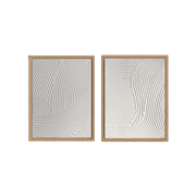Schilderij Met Textuur “Wild Sea Duo” | 2X 30X40Cm In Houten Lijst