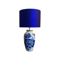 Vintage Tafellamp In Delfts Blauw Stijl Met Nieuwe Kap