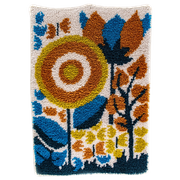 Klein Vloer/Wandkleed Met Blauwe Bloem 62922