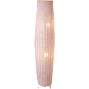 Vintage Witte Rotan Vloerlamp Met Metalen Pootjes Jaren60S