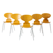 Set Of 5 Ant Chairs By Fritz Hansen