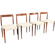 4 X Eetkamerstoel | Lubke | Palissander | Vintage | Gerestaureerd