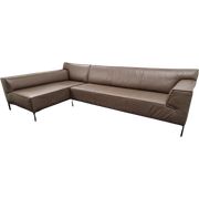 Design On Stock Bloq - Hoekbank - Bruin - Leder - Bezorging