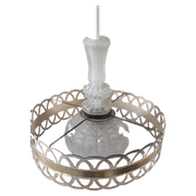 Vintage Hanglamp Kroonluchter Metaal Glas