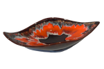 Bladschaal Oranje / Bruin Keramiek