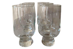 Vintage Handmade Set V 6 Chunky Water Glazen