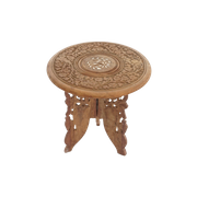 Wood Carved Plant Table