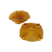 3 Schaaltjes Geel Persglas Jaren ´30 Art Deco Hermanova