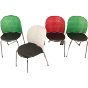 4 Postmodern Orta Stoelen, Christoph Hindermann, Dietiker