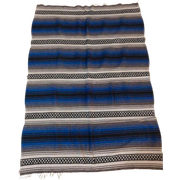 Gfl11 Grandfoulard Woonkleed Blauw Grijs Zwart Beige 166/117