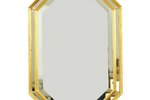 Venetiaanse Achthoekige Gouden Spiegel Facet Hollywood Regency 69X49Cm