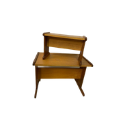 Vintage Kinderbureau / Houten Speeltafel Met Krukje